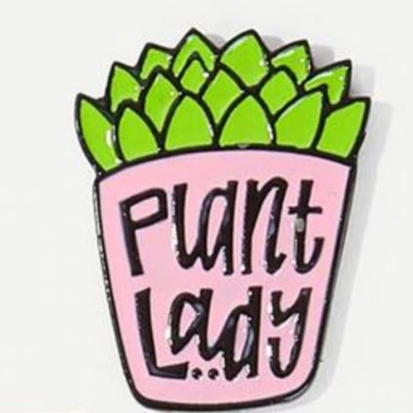 Jewelry - 5/$24 Pink Plant Lady Brooch Pin